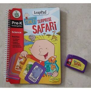 Stanley Safari Surprise Pre-K Leap Pad SCIENCE Book + Cartridge Set Animal Facts